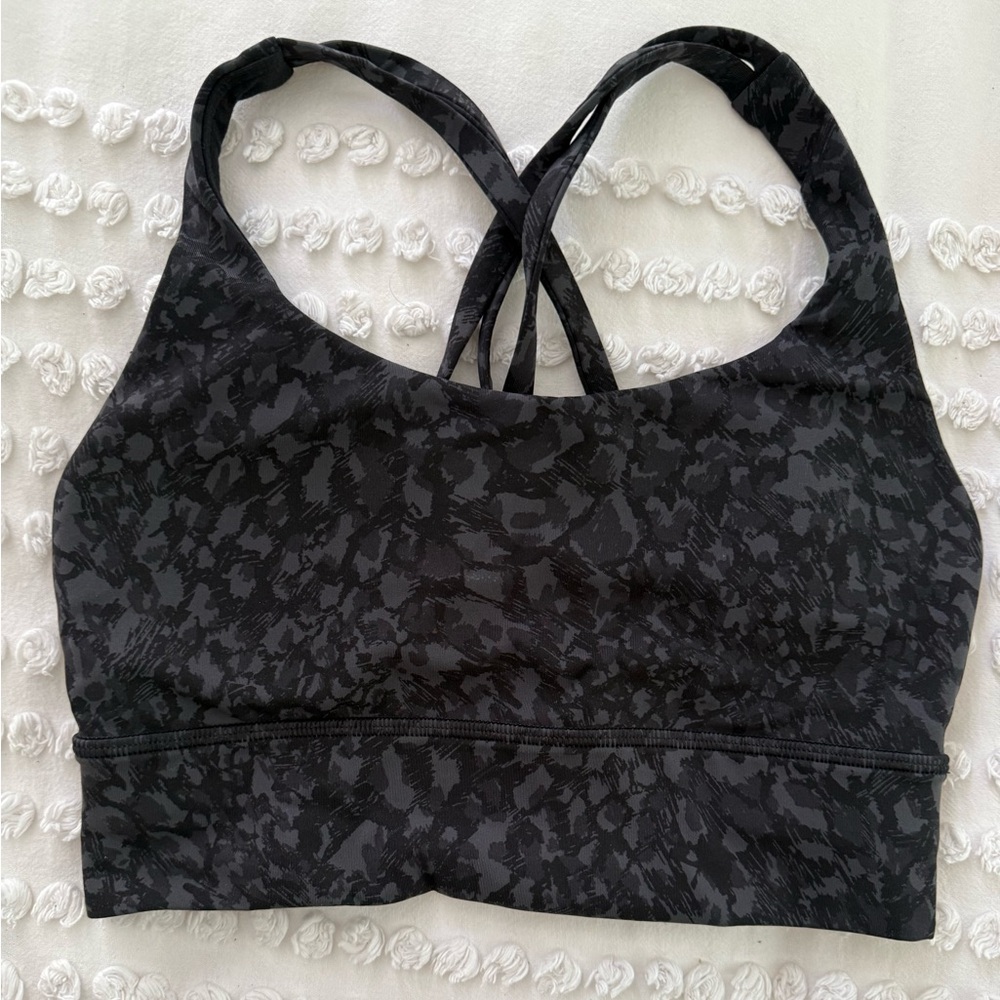 Lululemon Athletica Women's Black Patterned Sports Bra